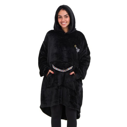 Snuggs Blanket Hoodie Black عربية فول